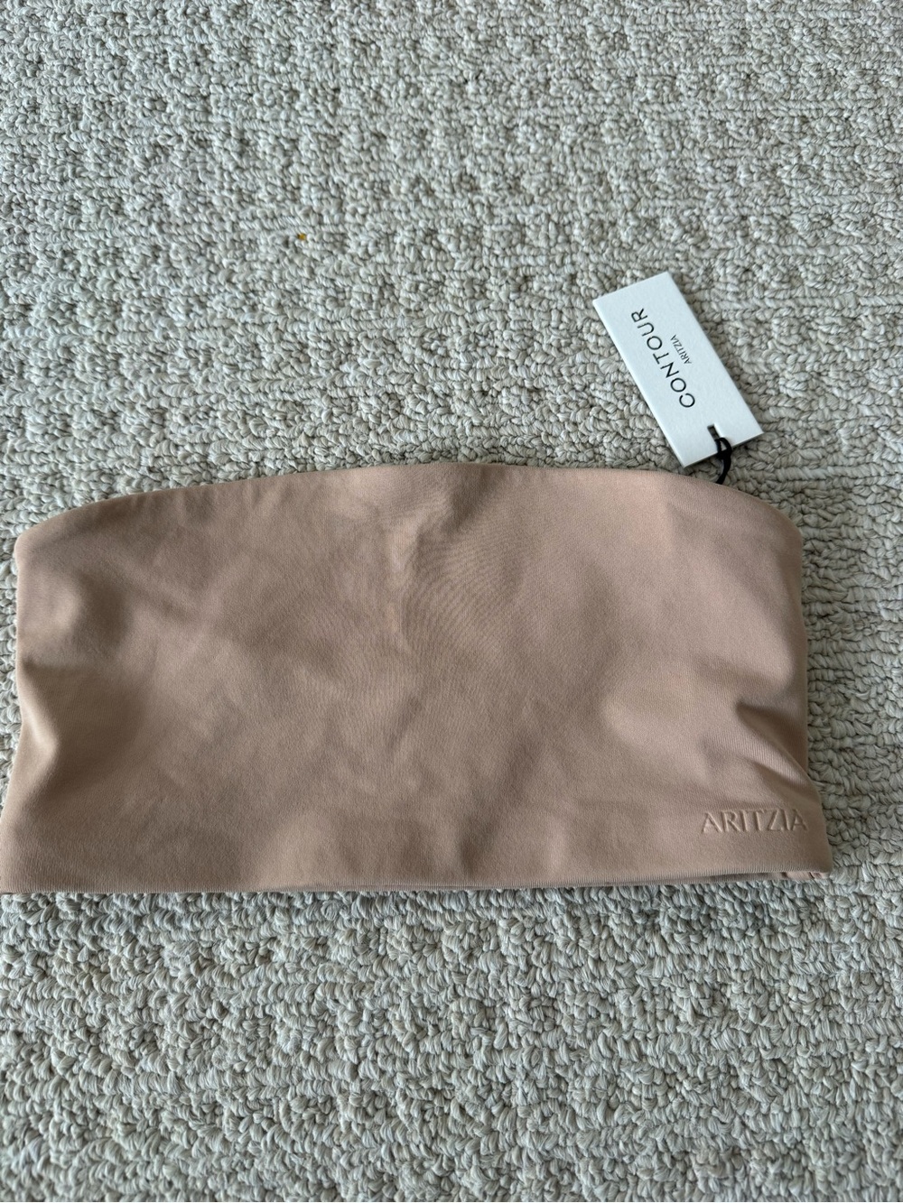 Aritzia Contour Blush Bandeau Top - soft tan nwt xs